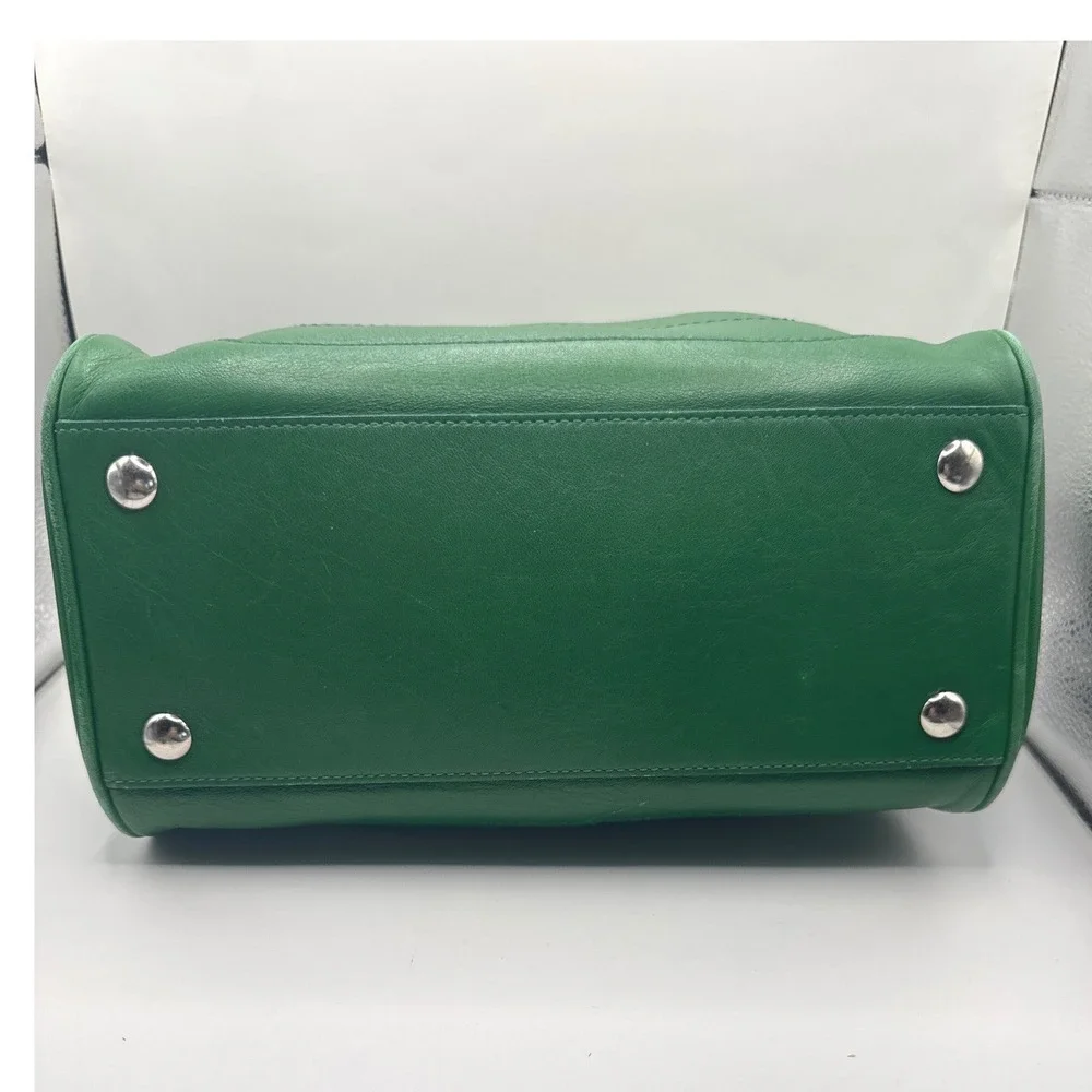 Vintage Coach 7465‎ Hamilton Kelly Green Leather Satchel Handbag